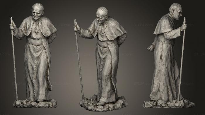 Статуэтки известных личностей (Папа Иоанн Павел II, STKC_0223) 3D модель для ЧПУ станка